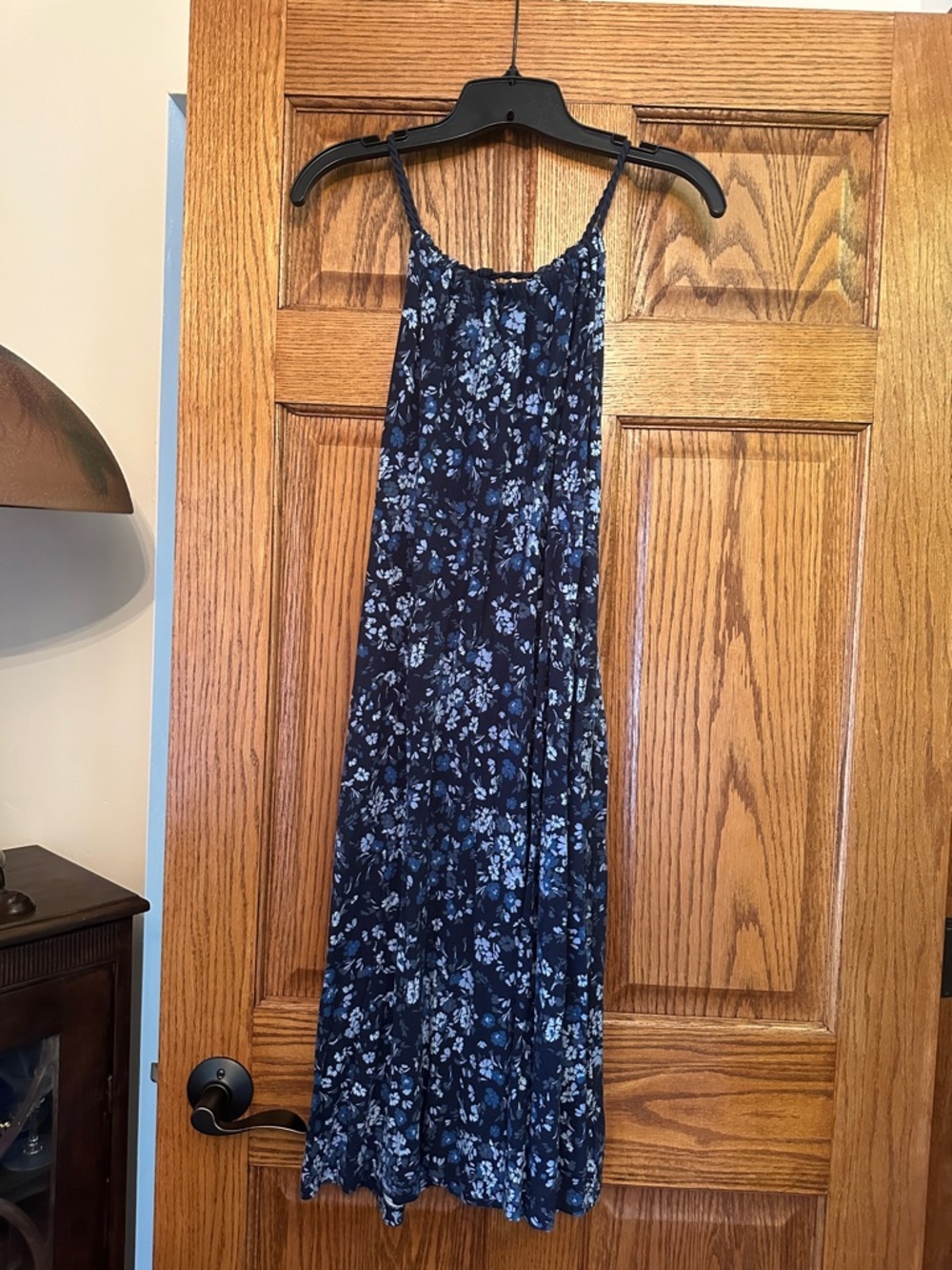 Women's Navy Blue Floral Maxi Dress